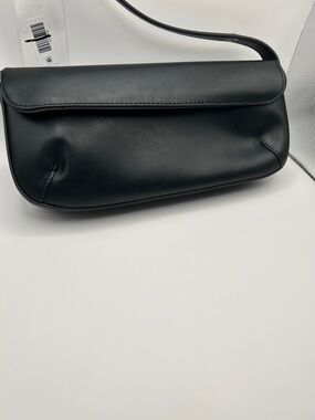 BCBG Black Leather Shoulder Bag